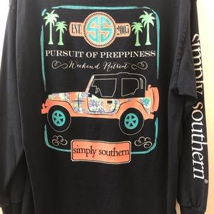 Navy Blue Simply Southern Long Sleeve Shirt